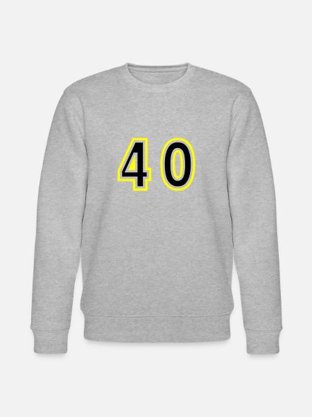 40 Number College - Stanley/Stella CHANGER Unisex Organic Sweatshirt - heather grey