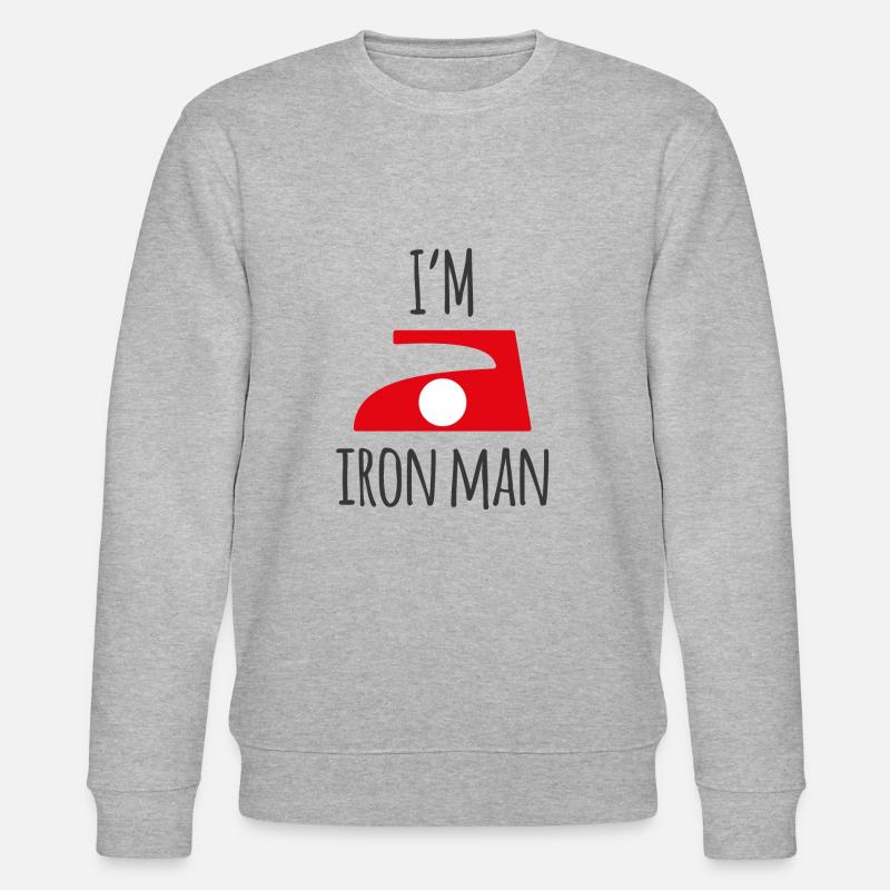 Iron Man - Stanley/Stella Unisex Bio-Sweatshirt CHANGER  - Grau meliert