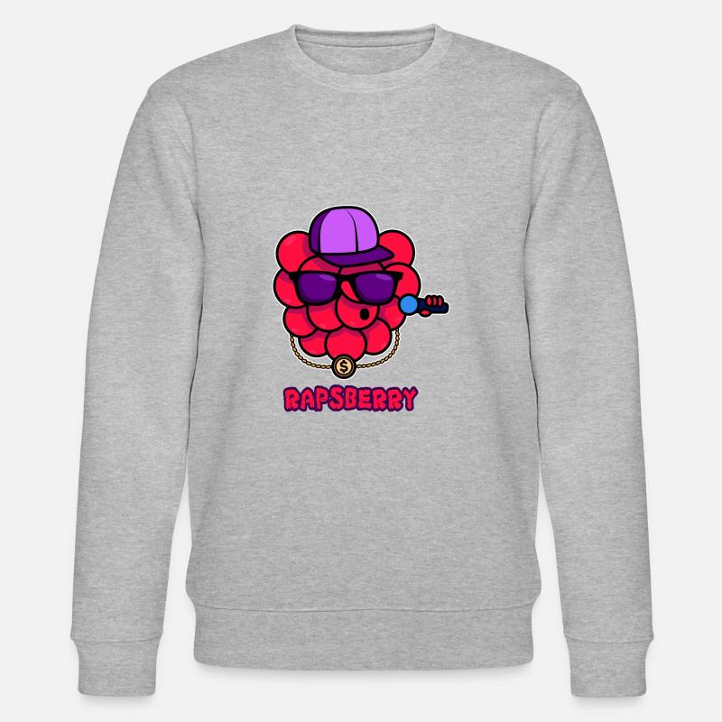 Rap Raspberry - Stanley/Stella CHANGER Unisex Organic Sweatshirt - heather grey