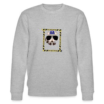 Polizei Waschbär, Polizist, Cops, Polizei Tier - Stanley/Stella Unisex Bio-Sweatshirt CHANGER  - Grau meliert - Vorne - Nik (191cm) & Marisol (170cm)