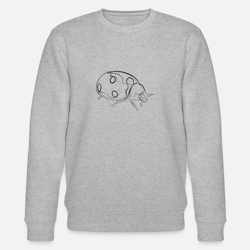 Marienkäfer - one line drawing - Stanley/Stella Unisex Bio-Sweatshirt CHANGER  - Grau meliert