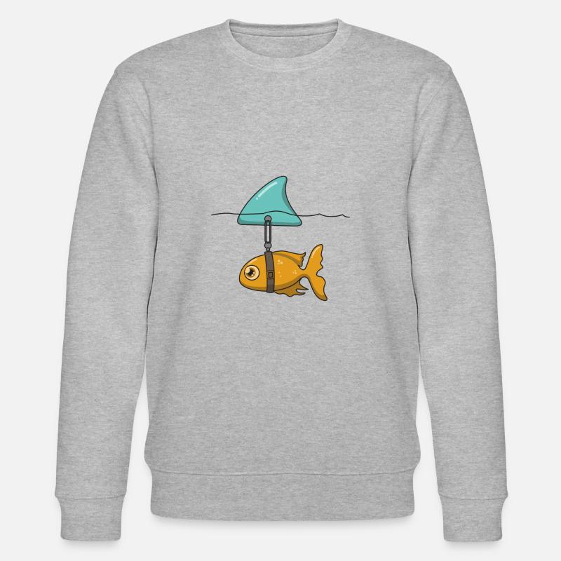 Poisson avec aileron de requin - Sweat bio CHANGER Stanley/Stella Unisexe - gris chiné