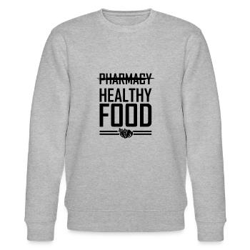 Ernährung - Stanley/Stella Unisex Bio-Sweatshirt CHANGER  - Grau meliert - Vorne - Nik (191cm) & Marisol (170cm)
