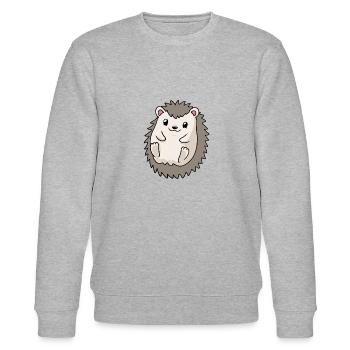 Kleine Baby Igel Hedgehog - Stanley/Stella Unisex Bio-Sweatshirt CHANGER  - Grau meliert - Vorne - Nik (191cm) & Marisol (170cm)