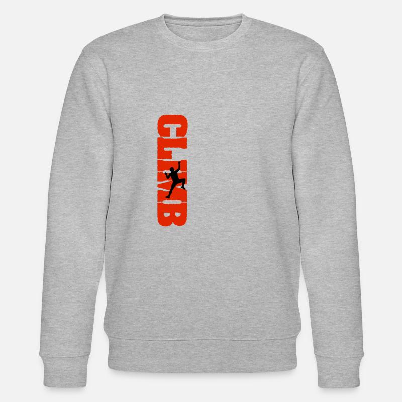 Klettern Kletterer Bouldern Geschenkidee - Stanley/Stella Unisex Bio-Sweatshirt CHANGER  - Grau meliert