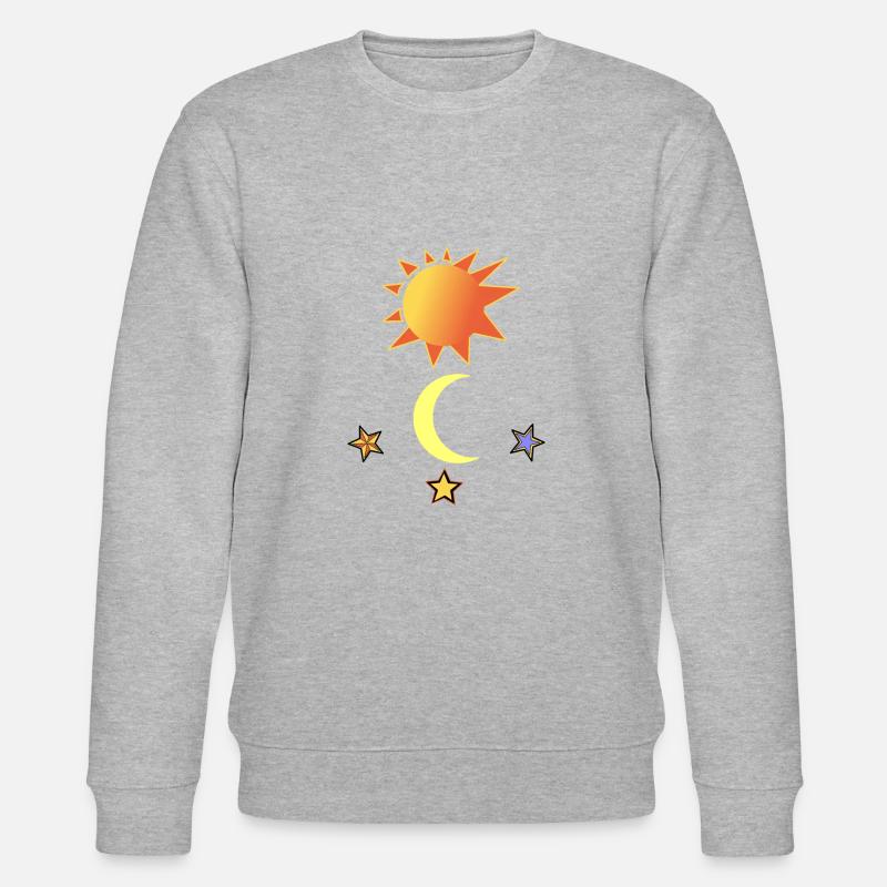 Sonne Mond und Sterne - Stanley/Stella Unisex Bio-Sweatshirt CHANGER - Grau meliert