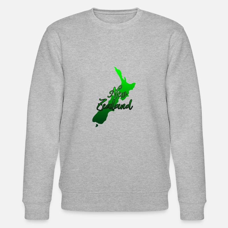Neuseeland Welt - Stanley/Stella Unisex Bio-Sweatshirt CHANGER  - Grau meliert