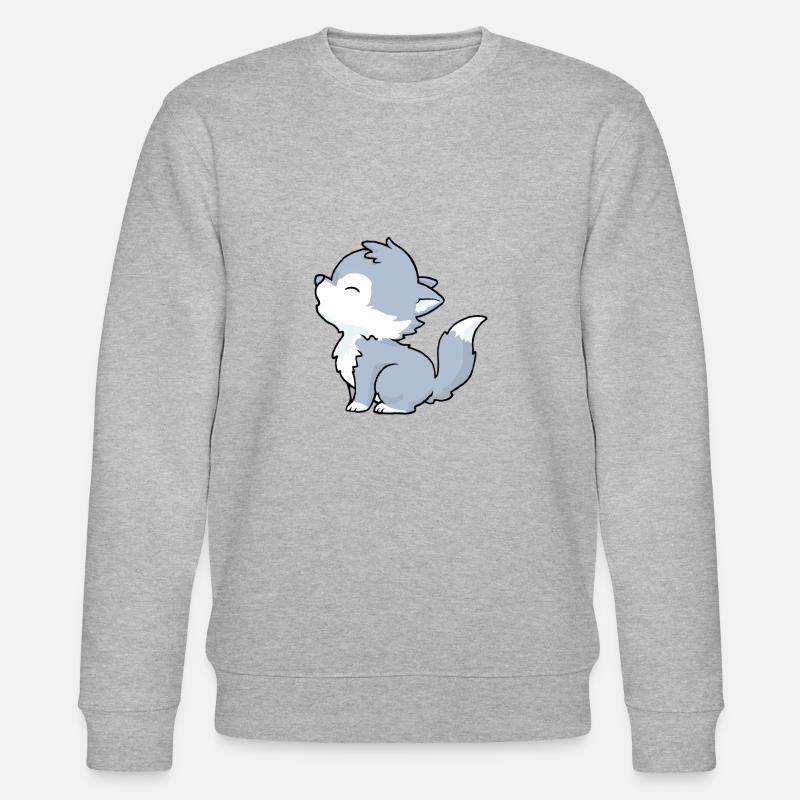 Kleiner Wolf - Stanley/Stella Unisex Bio-Sweatshirt CHANGER  - Grau meliert