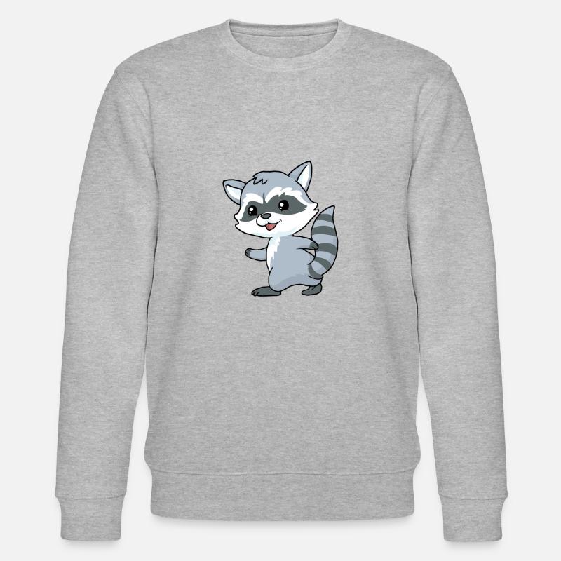 Kleiner Waschbär - Stanley/Stella Unisex Bio-Sweatshirt CHANGER  - Grau meliert
