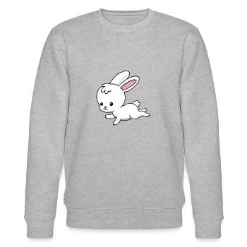 Kleines Häschen - Stanley/Stella Unisex Bio-Sweatshirt CHANGER  - Grau meliert - Vorne - Nik (191cm) & Marisol (170cm)
