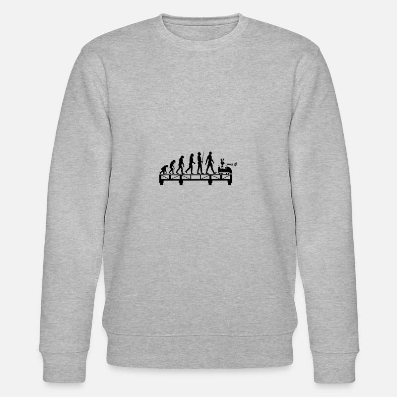 Achterbahn Evolution für Freizeitpark Kinder - Stanley/Stella Unisex Bio-Sweatshirt CHANGER  - Grau meliert