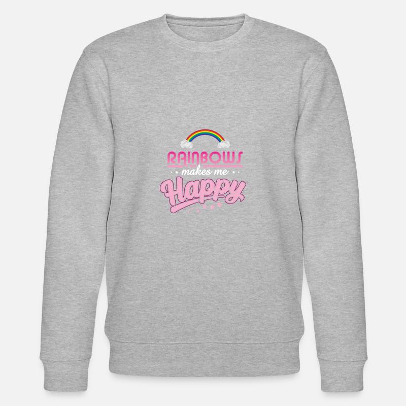 Rainbows makes me happy - Sweat bio CHANGER Stanley/Stella Unisexe - gris chiné