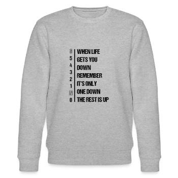Motorrad - Stanley/Stella Unisex Bio-Sweatshirt CHANGER  - Grau meliert - Vorne - Nik (191cm) & Marisol (170cm)