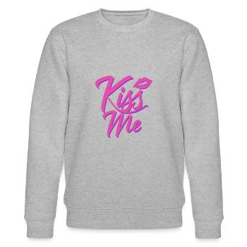 Kiss me - Stanley/Stella Unisex Bio-Sweatshirt CHANGER  - Grau meliert - Vorne - Nik (191cm) & Marisol (170cm)