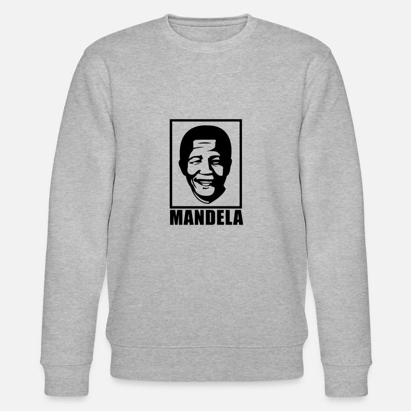 Nelson Mandela - Stanley/Stella Unisex Bio-Sweatshirt CHANGER  - Grau meliert