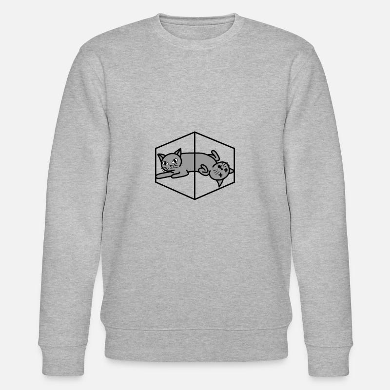 Schrödingers Katze - Stanley/Stella Unisex Bio-Sweatshirt CHANGER  - Grau meliert