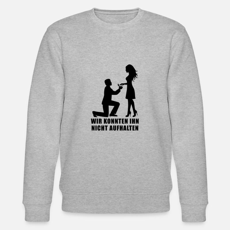 Junggeselle Junggesellenabschied Junggesellenparty - Stanley/Stella Unisex Bio-Sweatshirt CHANGER  - Grau meliert