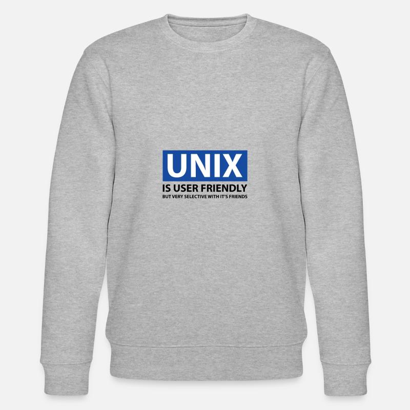Unix is User Friendly - Sweat bio CHANGER Stanley/Stella Unisexe - gris chiné