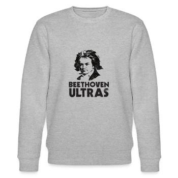 Beethoven Ultras Lustig Ludwig Geschenk Musik - Stanley/Stella Unisex Bio-Sweatshirt CHANGER  - Grau meliert - Vorne - Nik (191cm) & Marisol (170cm)