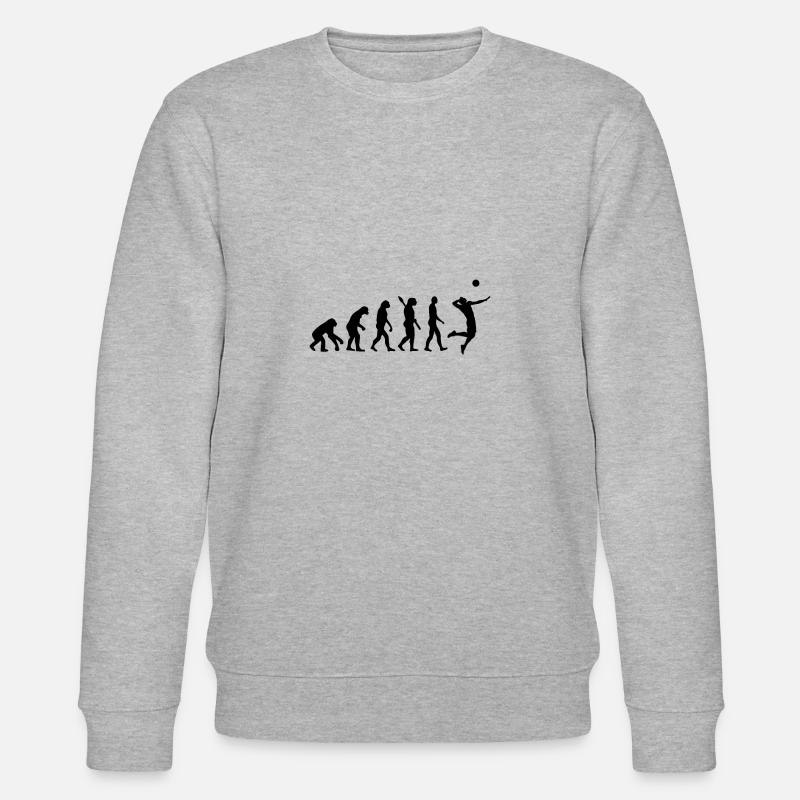 Evolution of Volleyball | Evolution Volleyball - Stanley/Stella CHANGER Unisex Organic Sweatshirt - heather grey