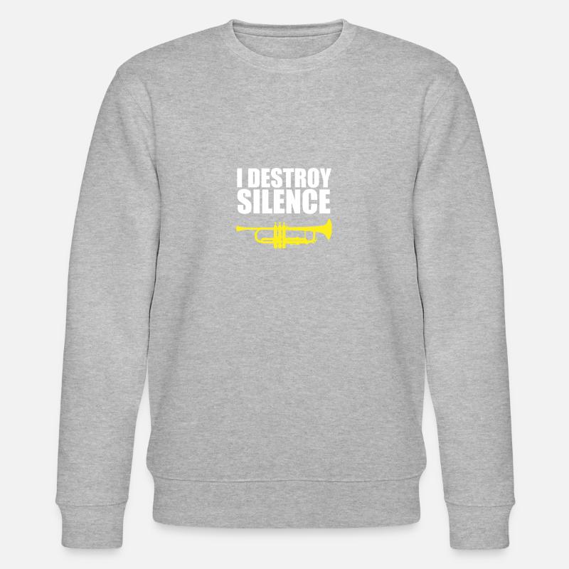I DESTROY SILENCE Marching Band - Stanley/Stella Unisex Bio-Sweatshirt CHANGER  - Grau meliert