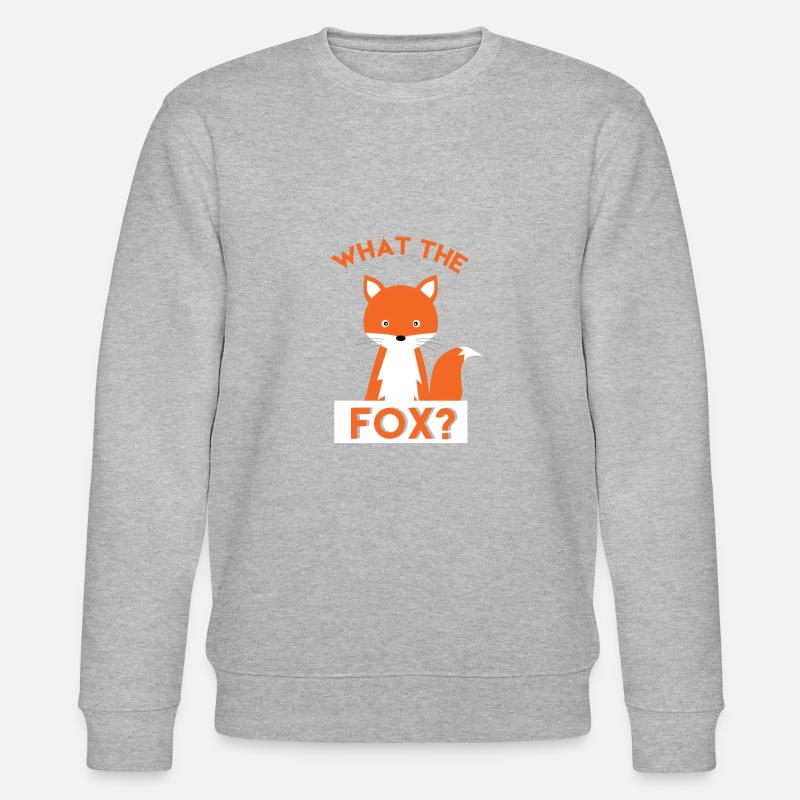 what the fox - Stanley/Stella Unisex Bio-Sweatshirt CHANGER  - Grau meliert
