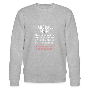 Handball Mama - Stanley/Stella Unisex Bio-Sweatshirt CHANGER  - Grau meliert - Vorne - Nik (191cm) & Marisol (170cm)