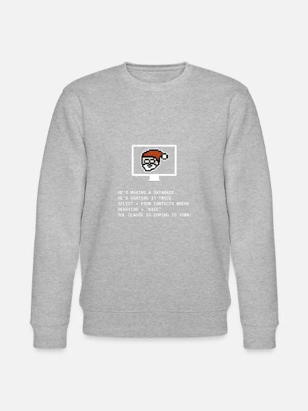 Cadeau informatique programmeur Noël SQL Clause - Sweat bio CHANGER Stanley/Stella Unisexe - gris chiné