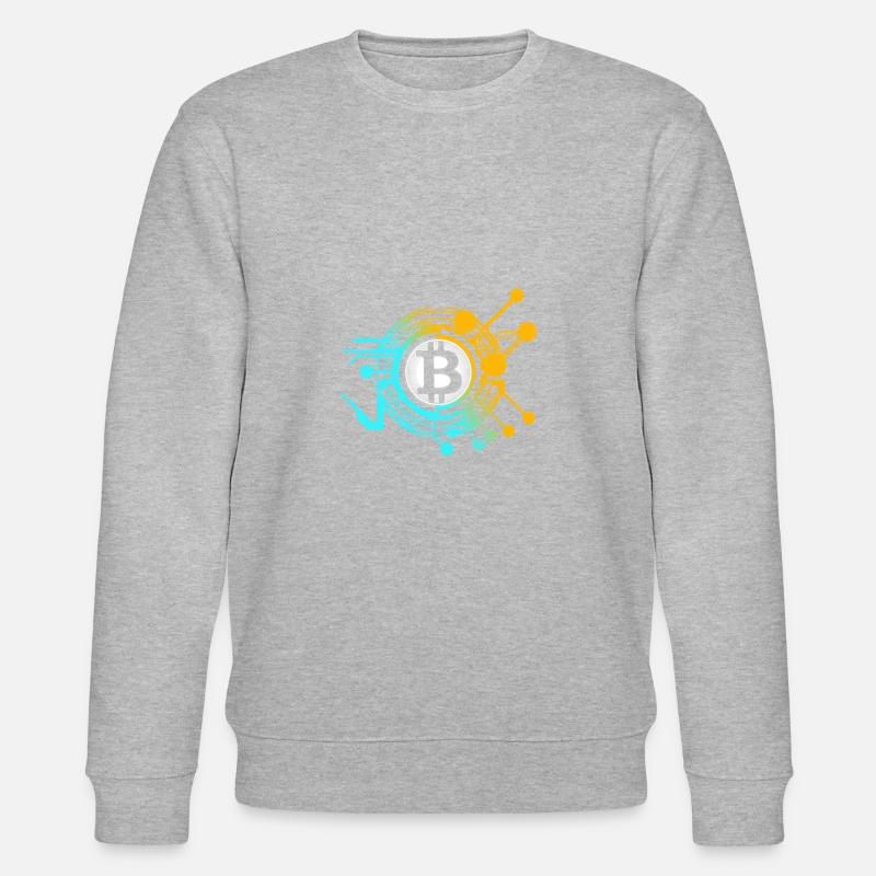 Bitcoin - Sweat bio CHANGER Stanley/Stella Unisexe - gris chiné