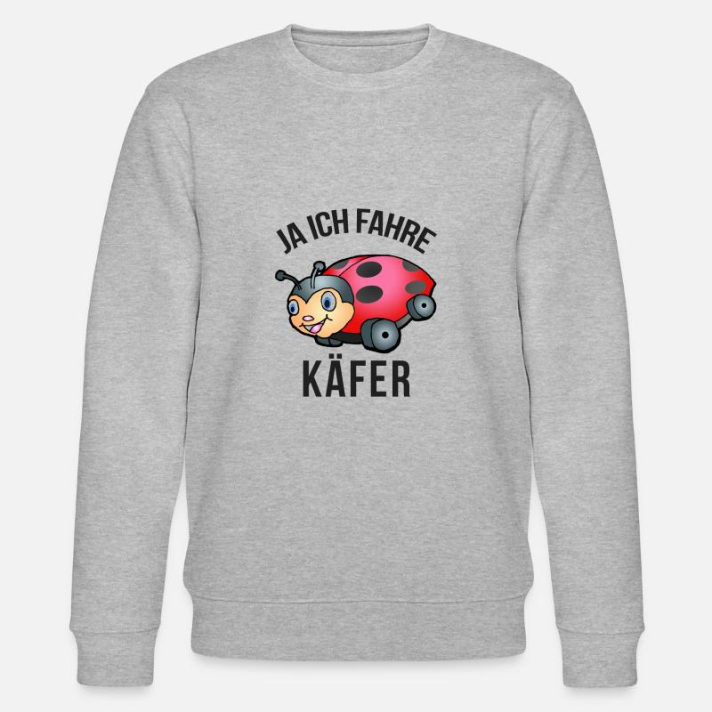Marienkäfer Auto - Stanley/Stella Unisex Bio-Sweatshirt CHANGER  - Grau meliert
