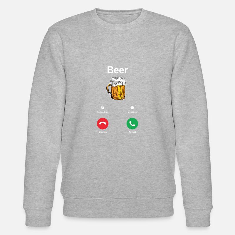 Beer is Calling - Stanley/Stella Unisex Bio-Sweatshirt CHANGER  - Grau meliert