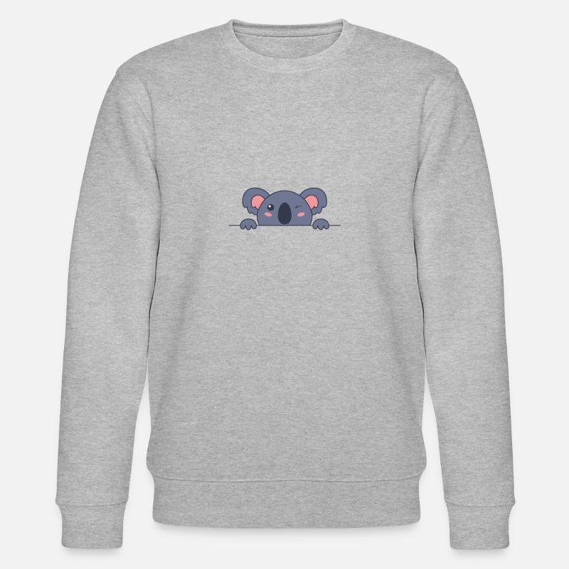 Koala versteckt sich - Stanley/Stella Unisex Bio-Sweatshirt CHANGER  - Grau meliert