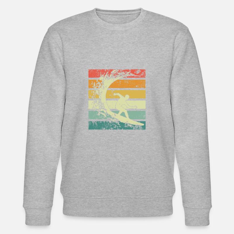 Surfeur rétro - Sweat bio CHANGER Stanley/Stella Unisexe - gris chiné