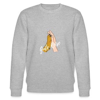 Hunde Abschiedsgeschenk Hunde Tot - Gute Reise - Stanley/Stella Unisex Bio-Sweatshirt CHANGER  - Grau meliert - Vorne - Nik (191cm) & Marisol (170cm)
