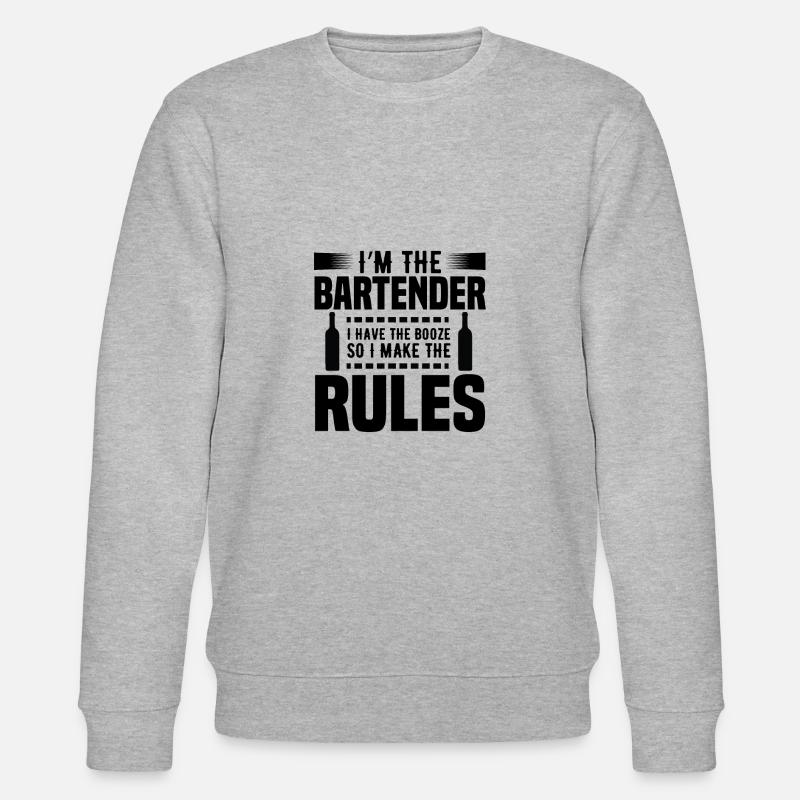 Ich bin der Barkeeper - Stanley/Stella Unisex Bio-Sweatshirt CHANGER  - Grau meliert
