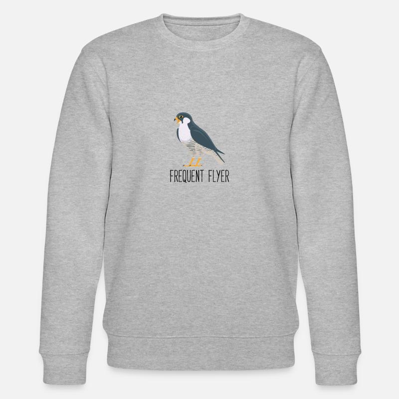 Lustiges Wanderfalken-Birder-Geschenk - Stanley/Stella Unisex Bio-Sweatshirt CHANGER  - Grau meliert