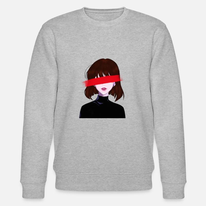 Anime Frau - Stanley/Stella Unisex Bio-Sweatshirt CHANGER - Grau meliert