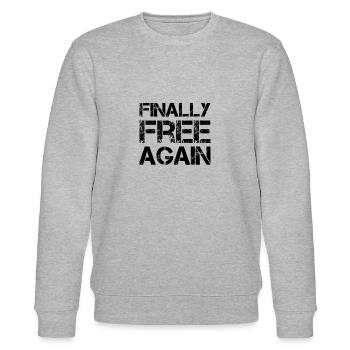Scheidung - Finally free again - Stanley/Stella Unisex Bio-Sweatshirt CHANGER  - Grau meliert - Vorne - Nik (191cm) & Marisol (170cm)