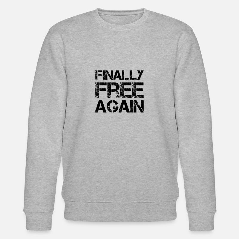 Scheidung - Finally free again - Stanley/Stella Unisex Bio-Sweatshirt CHANGER  - Grau meliert