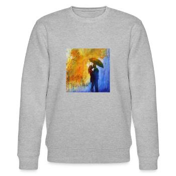 make love not war, Cilia de Munnik - Stanley/Stella CHANGER Unisex Organic Sweatshirt - heather grey - Front - Nik (191cm) & Marisol (170cm)