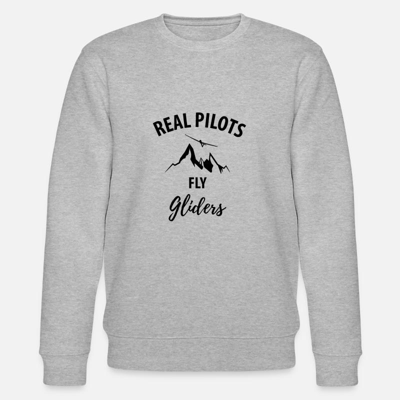 Glider gliding glider pilot pilot - Stanley/Stella CHANGER Unisex Organic Sweatshirt - heather grey