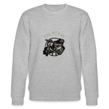 Scooters, roulez avec moi - Awesome scooter rider Gif - Sweat bio CHANGER Stanley/Stella Unisexe - gris chiné - Devant - Nik (191cm) & Marisol (170cm)