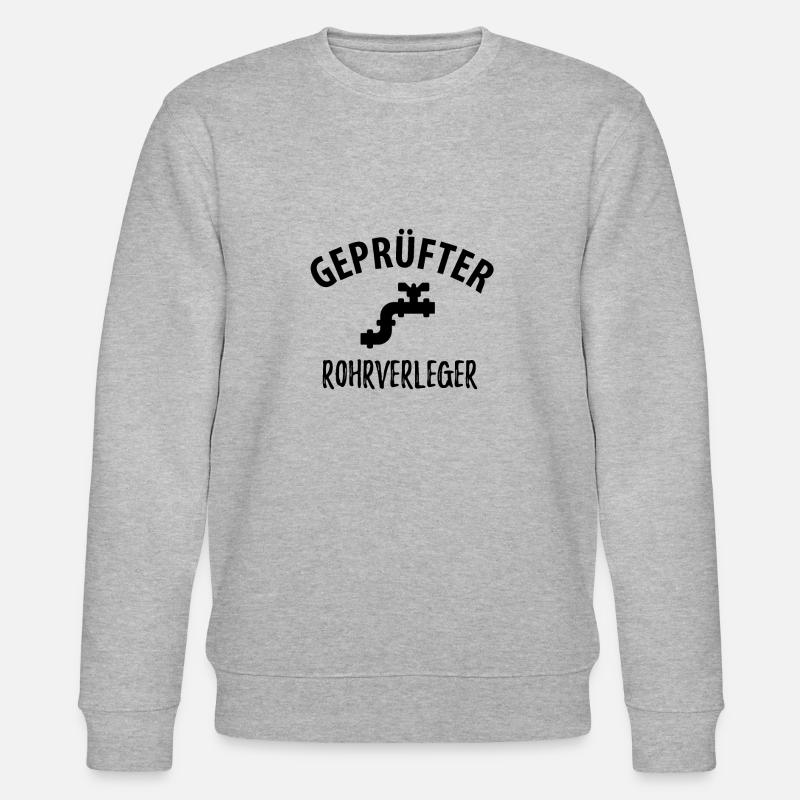 Geprüfter Rohrverleger - Stanley/Stella Unisex Bio-Sweatshirt CHANGER  - Grau meliert