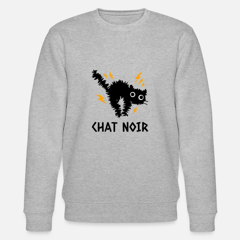 Chat Noir - Sweat bio CHANGER Stanley/Stella Unisexe - gris chiné
