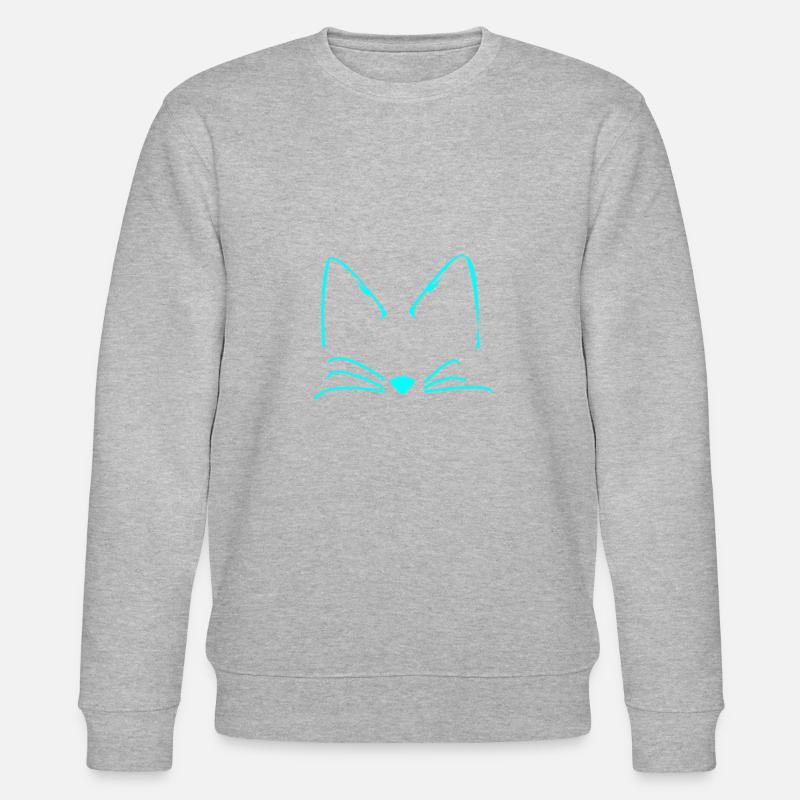Katzen Katze süß - Stanley/Stella Unisex Bio-Sweatshirt CHANGER - Grau meliert