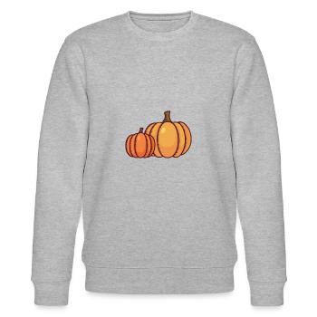 Pumpkins - Stanley/Stella CHANGER Unisex Organic Sweatshirt - heather grey - Front - Nik (191cm) & Marisol (170cm)