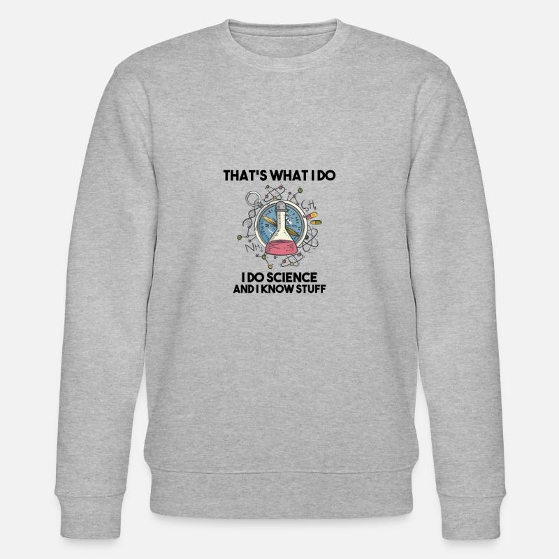 I love science - Stanley/Stella Unisex Bio-Sweatshirt CHANGER  - Grau meliert