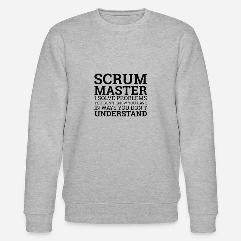 "Scrum Master" | - Stanley/Stella Unisex Bio-Sweatshirt CHANGER  - Grau meliert