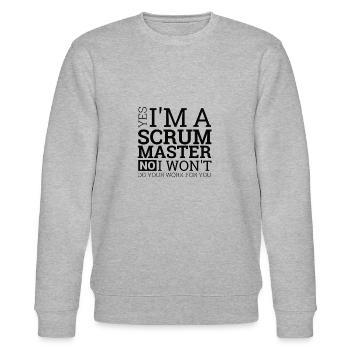 "Scrum Master" | programmer - Stanley/Stella CHANGER Unisex Organic Sweatshirt - heather grey - Front - Nik (191cm) & Marisol (170cm)