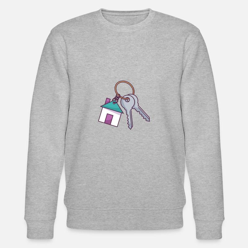 Hausschlüsselbund - Stanley/Stella Unisex Bio-Sweatshirt CHANGER  - Grau meliert